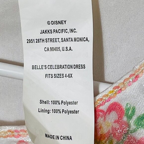 😍Disney Belle Beauty & The Beast Floral Celebration Dress Up Costume siz… - Picture 9 of 13